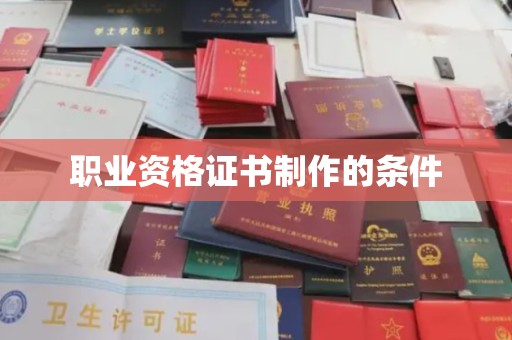 让胡路职业资格证书制作的条件