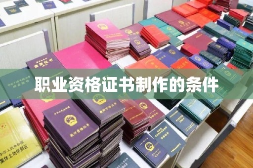 让胡路职业资格证书制作的条件